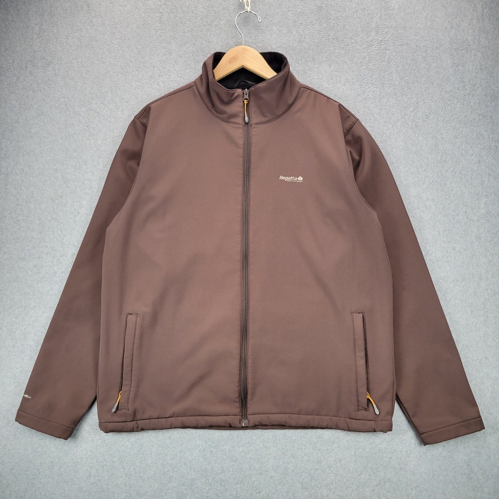 Regatta Softshell Jacket‎ Mens XXL Brown Water Repellent Wind Resistant Outdoor